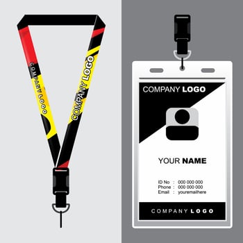 Lanyard Template Design For Company Purposes And More vector