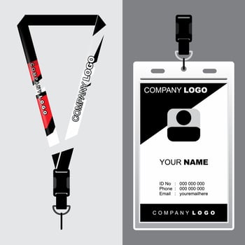 Lanyard Template Design For Company Purposes And More vector