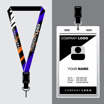 Lanyard Template Design For Company Purposes And More vector