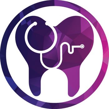 Dental stethoscope logo, Dental Clinic Logo Tooth abstract design vector