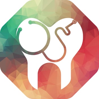 Dental stethoscope logo, Dental Clinic Logo Tooth abstract design vector