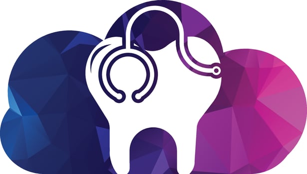 Dental stethoscope logo, Dental Clinic Logo Tooth abstract design vector