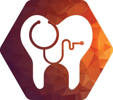 Dental stethoscope logo, Dental Clinic Logo Tooth abstract design vector