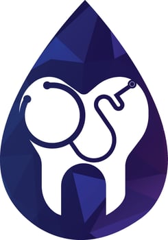Dental stethoscope logo, Dental Clinic Logo Tooth abstract design vector