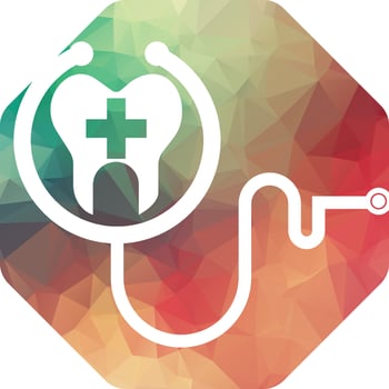 Dental stethoscope logo, Dental Clinic Logo Tooth abstract design vector