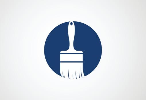 Creative Paint  Brush logo design, Vector design concept