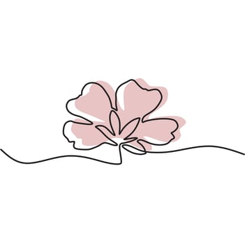 flower line art drawing vector