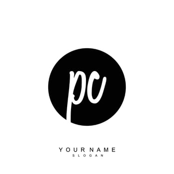 PC Initial beauty floral logo template vector