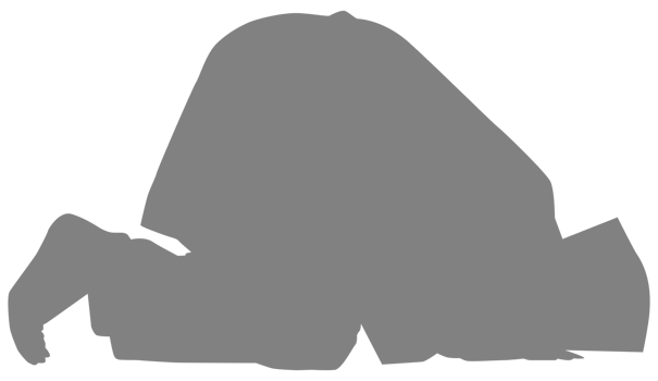 Sujud, or sajdah, is the act of low bowing or prostration in Islam to Allah facing the qiblah. A way that Muslim worshippers prostrate and humble themselves before Allah, God, while glorifying Him. png