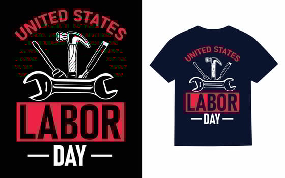 Labor day t shirt design vector