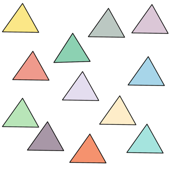 little colorful triangles png