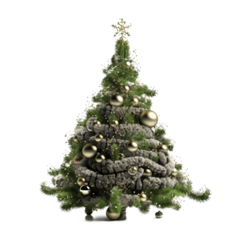 Christmas tree isolated. Illustration png
