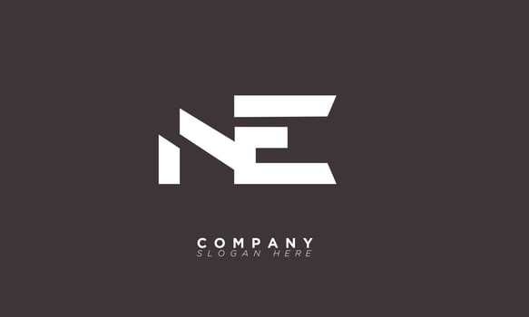 NE Alphabet letters Initials Monogram logo EN, N and E vector