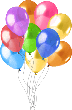 Colorful balloons decoration. Vector Illustration png