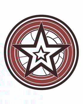 star shield design vector