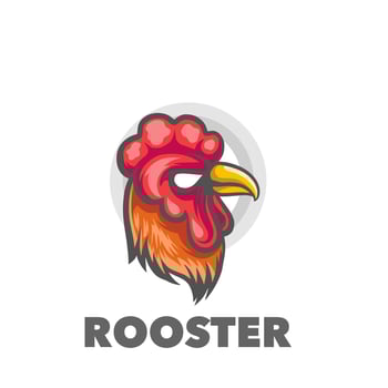 Rooster head logo vector