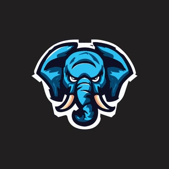 Elephant mascot logo design vector