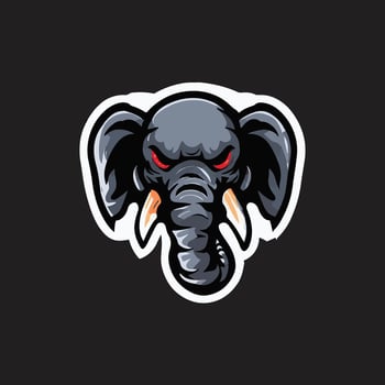 Elephant mascot logo design vector