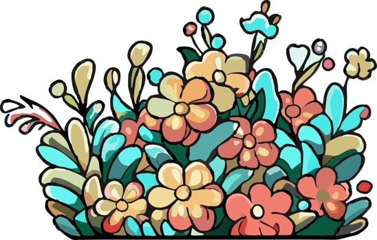 flower garden png graphic clipart design