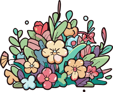 flower garden png graphic clipart design