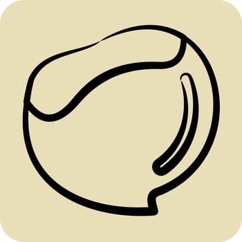 Icon Chestnut. suitable for Nuts symbol. hand drawn style. simple design editable vector