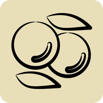Icon Lentil. suitable for Nuts symbol. hand drawn style. simple design editable vector
