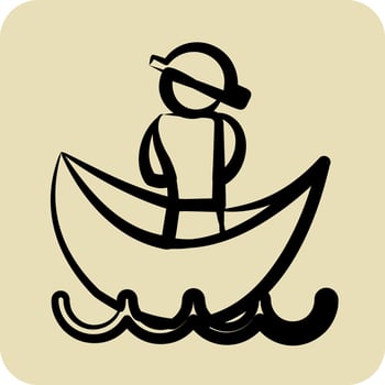 Icon Condola. suitable for education symbol. hand drawn style. simple design editable. design template vector. simple illustration vector