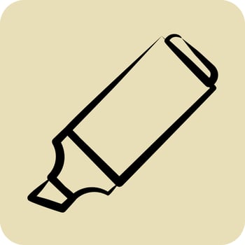 Icon Marker. suitable for Paint Art Tools symbol. hand drawn style. simple design editable. design template vector. simple illustration vector