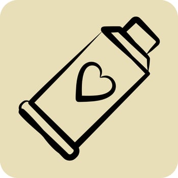Icon Paint Tube. suitable for Paint Art Tools symbol. hand drawn style. simple design editable. design template vector. simple illustration vector