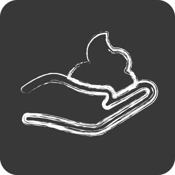 Icon Shave Foam. suitable for Barbershop symbol. chalk Style. simple design editable. design template vector. simple illustration vector