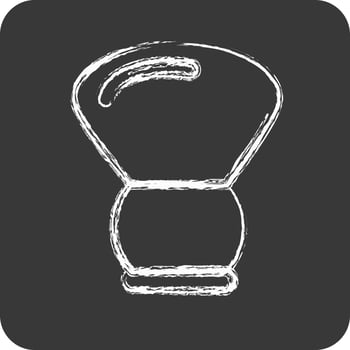 Icon Shaving Brush. suitable for Barbershop symbol. chalk Style. simple design editable. design template vector. simple illustration vector