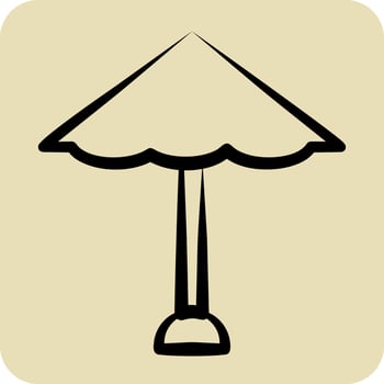 Icon Beach. suitable for Summer symbol. hand drawn style. simple design editable. design template vector. simple illustration vector