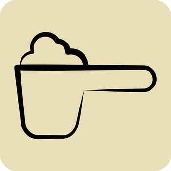 Icon Powder. related to Laundry symbol. hand drawn style. simple design editable. simple illustration vector