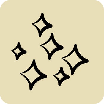 Icon Shine. related to Laundry symbol. hand drawn style. simple design editable. simple illustration vector