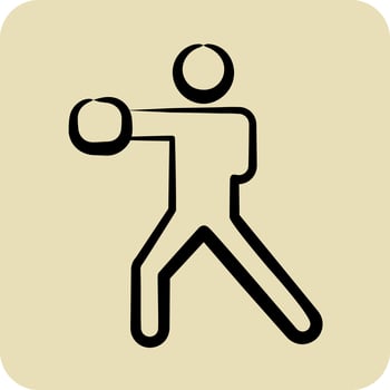 Icon Boxing. related to Combat Sport symbol. hand drawn style. simple design editable.boxing vector