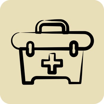 Icon First Aid. related to Combat Sport symbol. hand drawn style. simple design editable.boxing vector