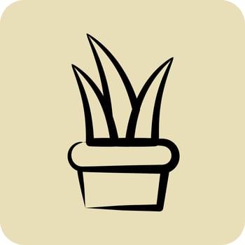 Icon Plant 2. related to Flora symbol. hand drawn style. simple illustration. plant. Oak. leaf. rose vector