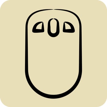 Icon Mouse. suitable for Computer Components symbol. hand drawn style. simple design editable. design template vector
