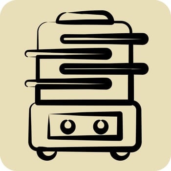 Icon Food Dehydrator. suitable for Kitchen Appliances symbol. hand drawn style. simple design editable vector