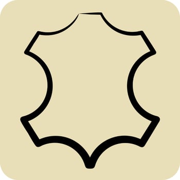 Icon Leather. suitable for education symbol. hand drawn style. simple design editable. design template vector