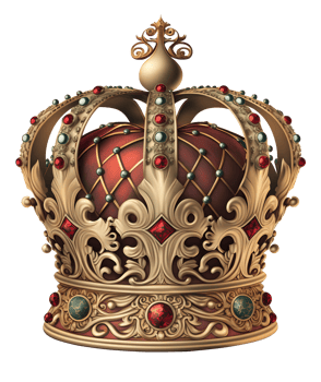 Royal Queens crown watercolor clipart, png