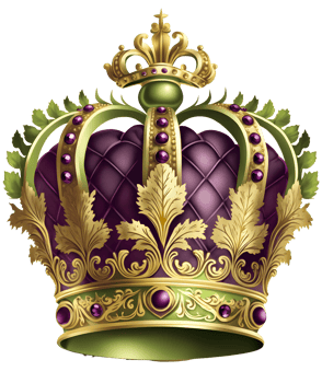 Royal Queens crown watercolor clipart, png