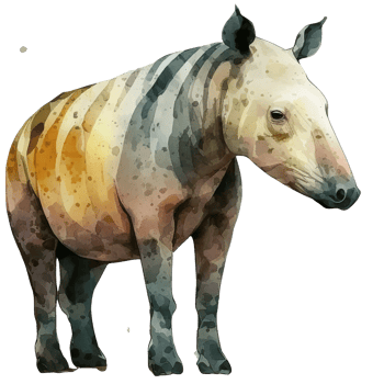 Tapir Watercolor Clipart Sublimation, png