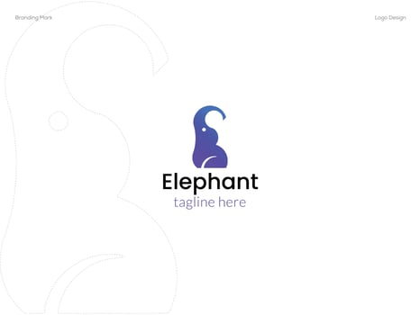 Elephant logo design vector illustration
