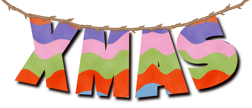 Cute, Christmas Rainbow Decorative Holiday Flags Bunting. Orange, Purple, Pink And Green, Watercolor Illustration Isolation On Transparent png
