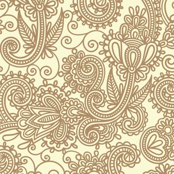 floral background with paisley and indian florals. damask style pattern for textile and decoration. classic ornament with flowers. vector