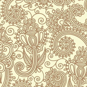 floral background with paisley and indian florals. damask style pattern for textile and decoration. classic ornament with flowers. vector