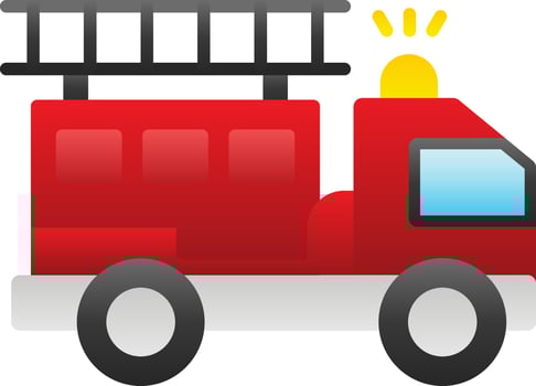 Firetruck Vector Icon Design
