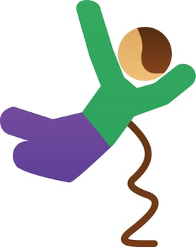 Base jumping Vector Icon Design