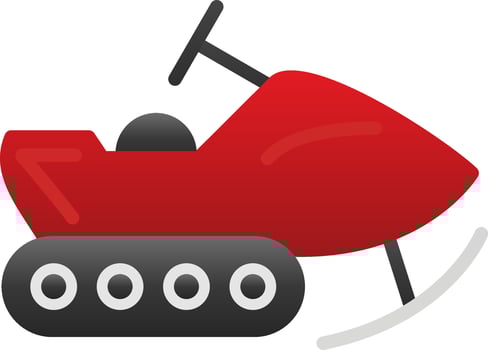 Snowmobile Vector Icon Design